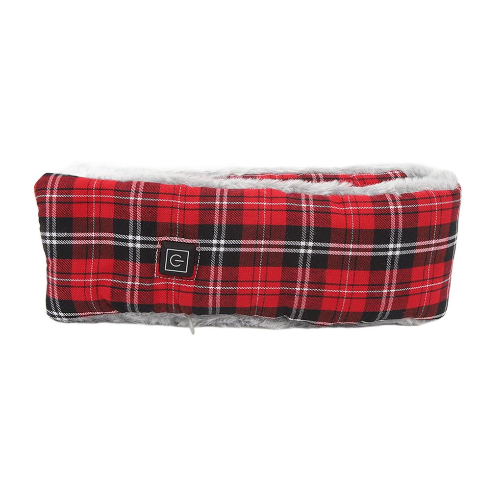 Electric Heating Scarf Stylish Smart Warm Thickened 3 Speeds Temperature Control USB Heated Scarf for Winter Red