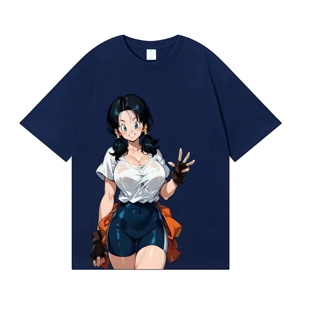 2026 New Summer Dragon Ball Videl Classic Japanese Anime Print Unisex High Quality Streetwear Women And Men T-shirt
