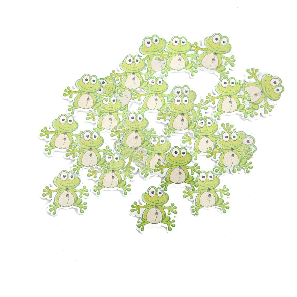 200 Pcs Wooden Buttons 4 Packs TwoHole Animal Buckles for DIY HandMade Clothing Decoration