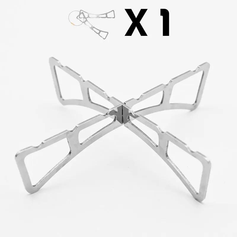 Compact Stainless Steel Steaming Rack, Foldable Cross Design Pot Stand Support for Outdoor Camping, BBQ and Home Kitchen Use