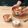 Platinum Gloss Double-Layer Insulated Stainless Steel Children's Bowl for Rice, Soup, or Cold Noodles