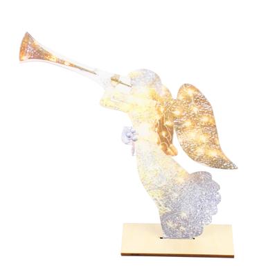 LED Angel Garden Decoration Luminous Acrylic Angel Ornament for Garden Courtyard Decor