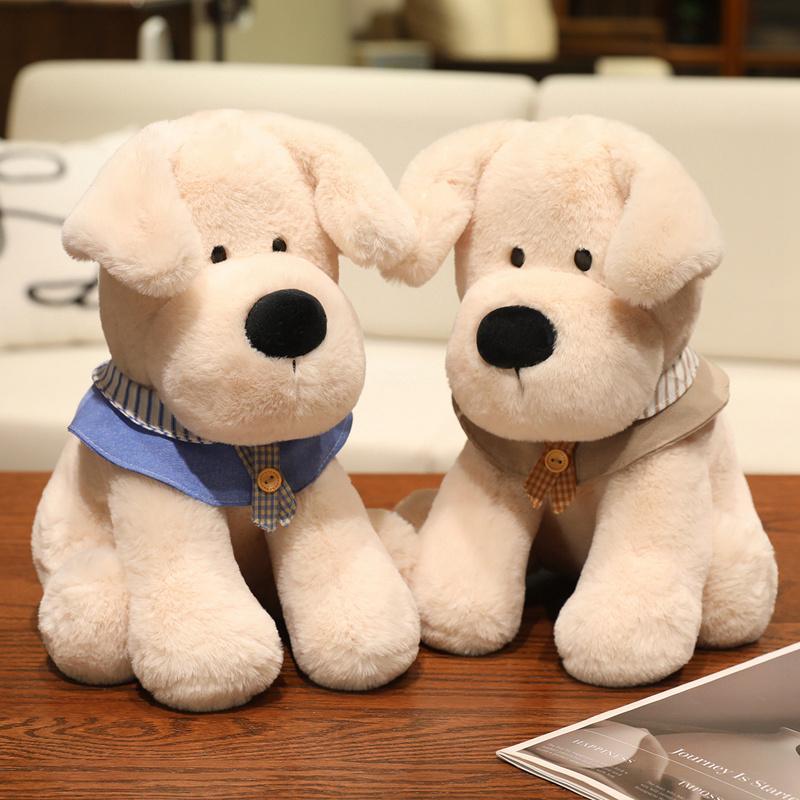 Lovely Cuddly Labrador Dogs Plush Toy Stuffed Lifelike Badger Dog Puppy Plushie For Birthday Gift
