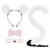 Halloween handmade plush simulated mouse ears cos animal ears and tail set cute animal ears headband headdress