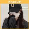 Versatile Fashion Black Baseball Hat For Women Adjustable Cotton Summer Cap