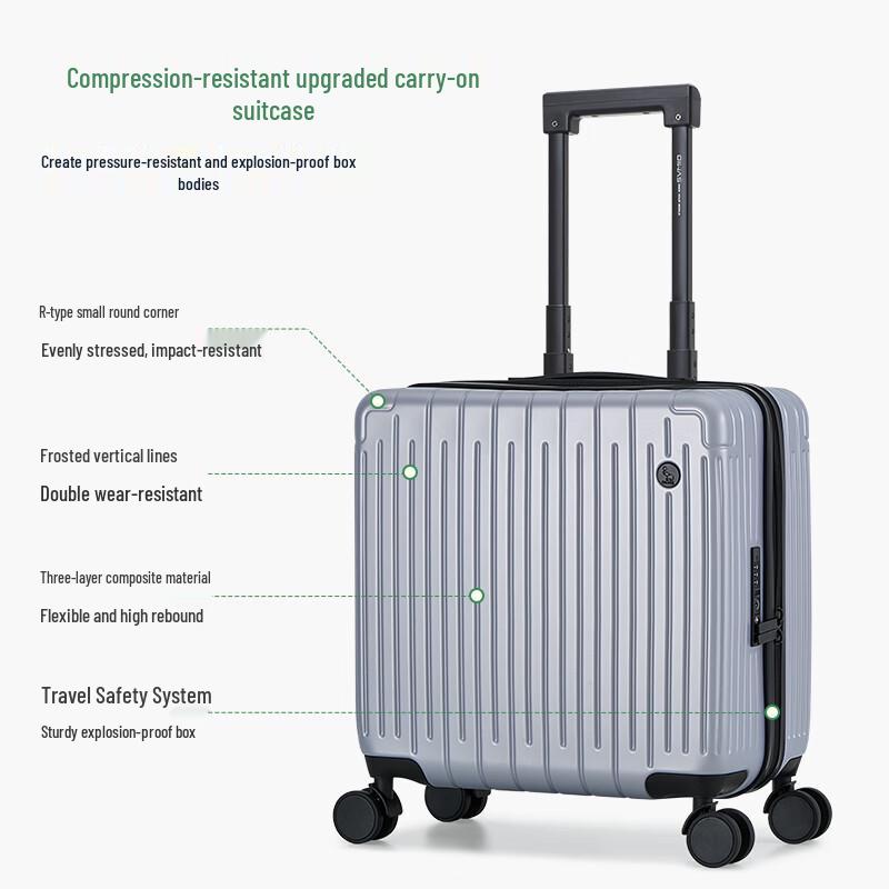 Lightweight 18-inch Carry-On Spinner Suitcase with TSA Lock