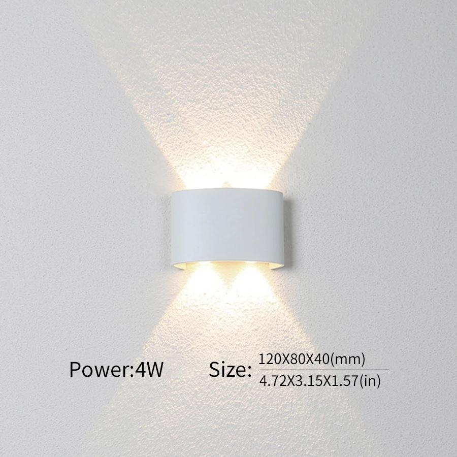 LED Wall Lamp Outdoor Waterproof IP66 Interior Wall Light 2W 4W 6W 8W 10W minimalist creative bedroom bedside lamp