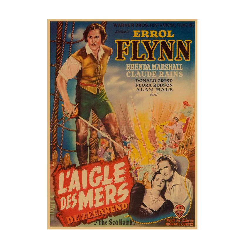 Retro Movie Illustration Poster for Bar, Cafe, or Dormitory Wall Decor