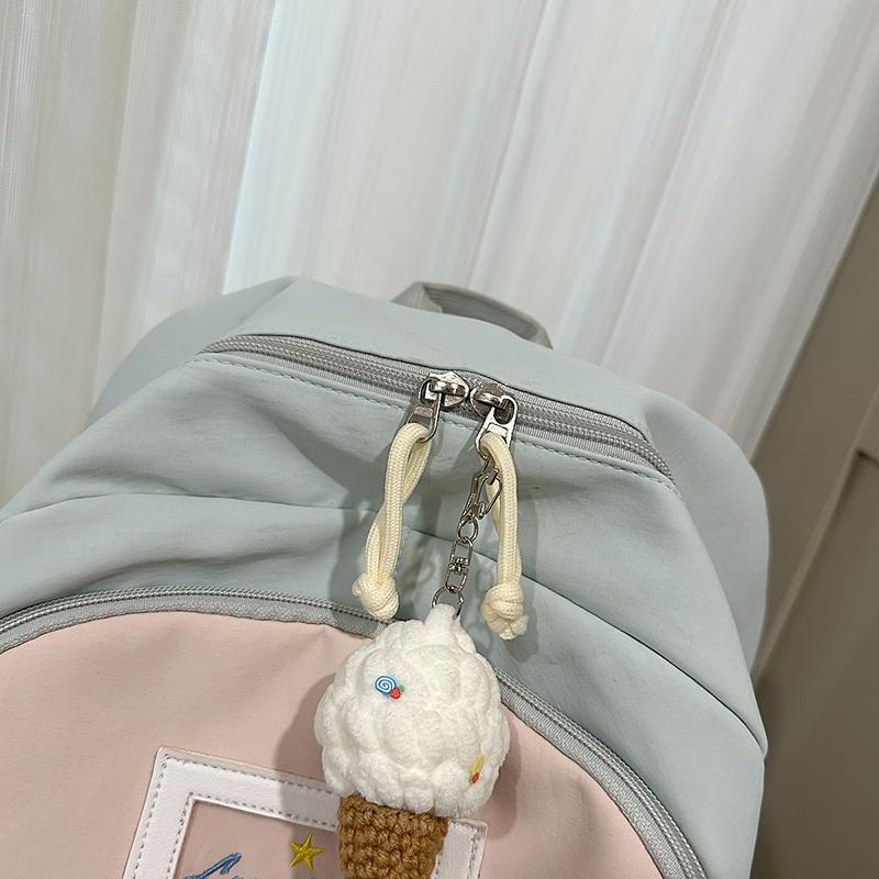 Farbblock Studenten Schultasche Damen Rucksack mit großer Kapazität