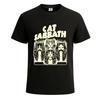 Maglietta da uomo con grafica divertente e scherzosa 'Cat Sabbath' Maglietta Divertente per Feste Top Tee