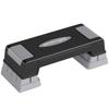 Aerobic Fitness Stepper, 3-Level, Adjustable Height 12/17.5/22.5 cm, Non-Slip, 250 kg Load, Gray