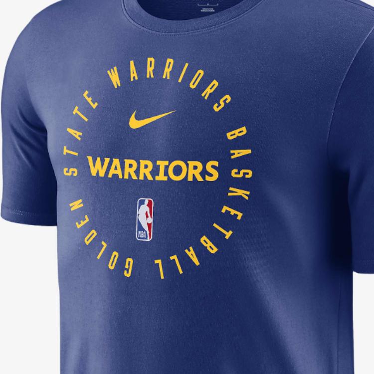 Nike Golden State Warriors Dri-Fit NBA FW24 Fashion Logo Moisture-Wicking Short Sleeve Breathable T-Shirt Men T-Shirts Deep-Blue HF1421-495