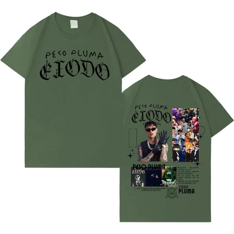 Singer Peso Pluma Fashion Graphic Tshrits Mens T Shirt Harajuku Oversized Short Sleeve High Quality Crewneck T Shirts Streetwear