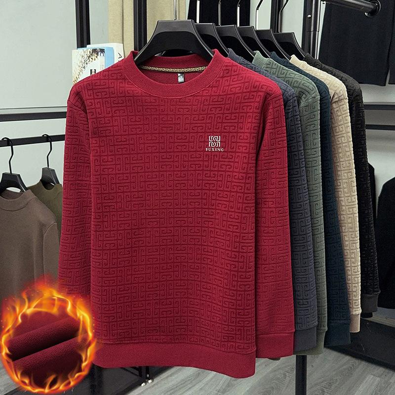 Men s Long Sleeve Winter Hoodie Crew Neck Hoodie M