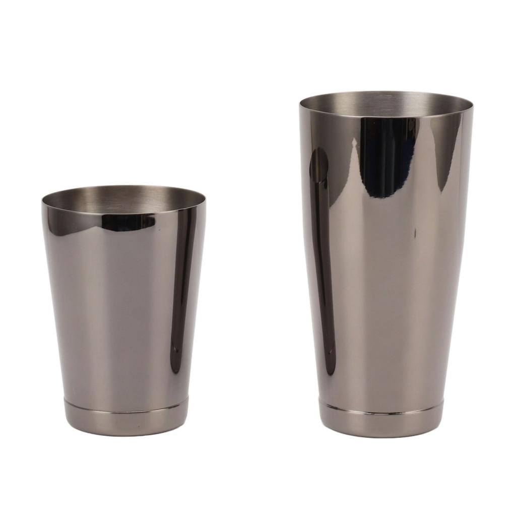 304 Stainless Steel Cocktail Shaker 2 Section Bartending Mixer Bar Wine Cup Shaker Black Plated