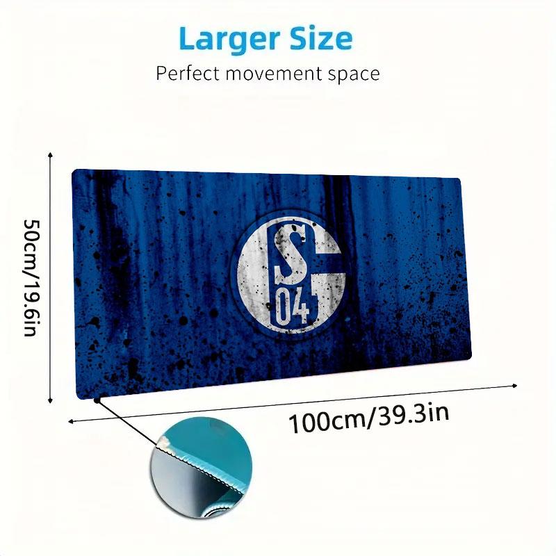 FC Schalke 04 Large Size Mouse Pad Large Gaming Table Cushion Non-slip Laptop Tablet Big Mousepad XXL Mat Mini PC Playmat With Lock edge
