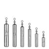 10pcs/set Cylindrical Shape Fishing Baits Sinker Hook Bait Accessories Fishing Weights Sinkers 3.5g-20g with Connector