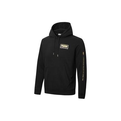 Holiday Metallic Print Hoodie Men Tops Black 586351-01