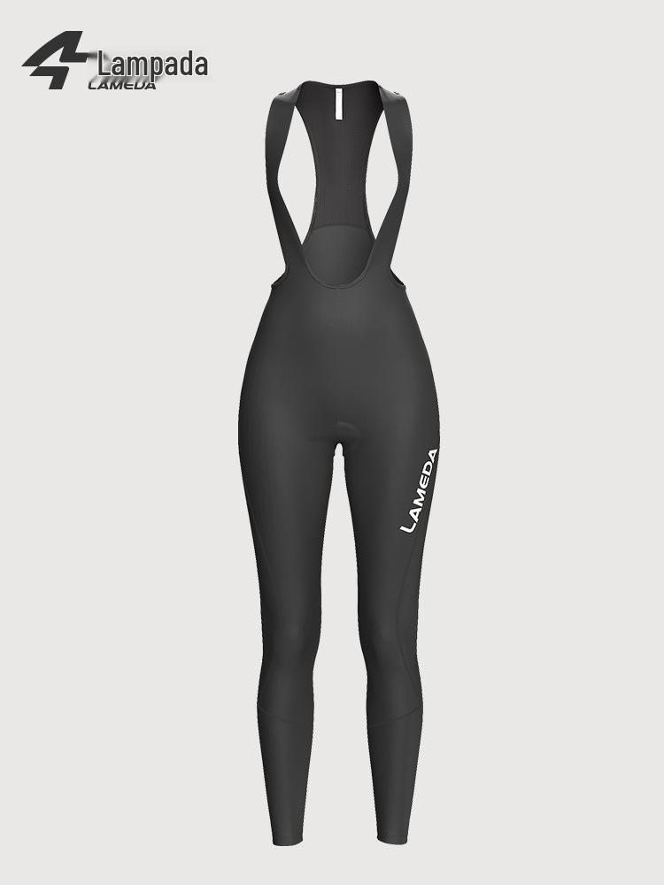 

Женские флисовые велоштаны с высокой талией Lanpada для осени/зимы XL чёрный