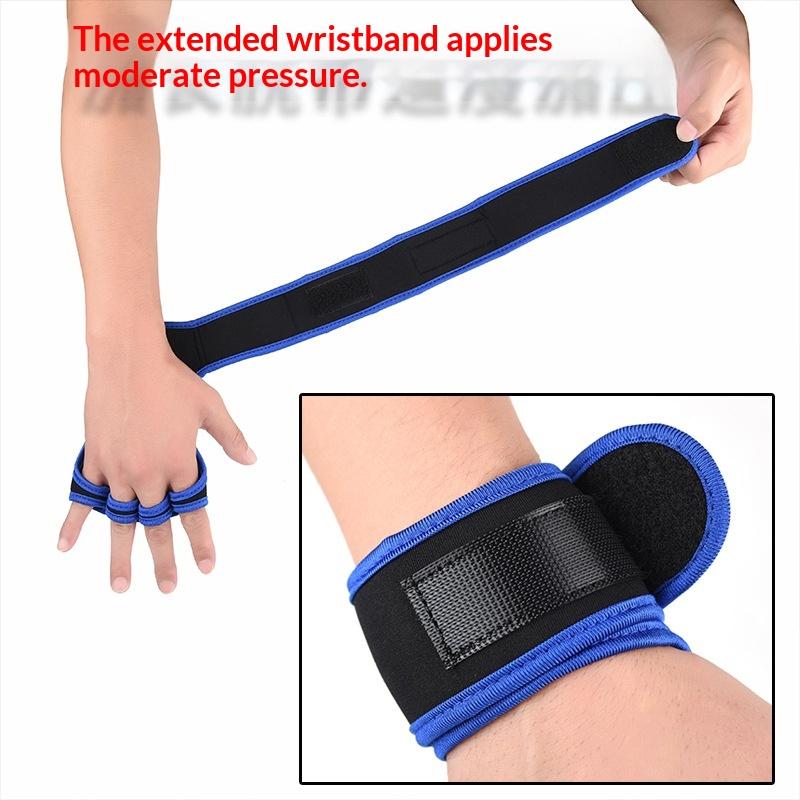 Anti Slip Horizontal Bar Equipment Training Pull-up Anti-cocooning Sports Gym Fitness Half Finger Gloves with Wrist Guards