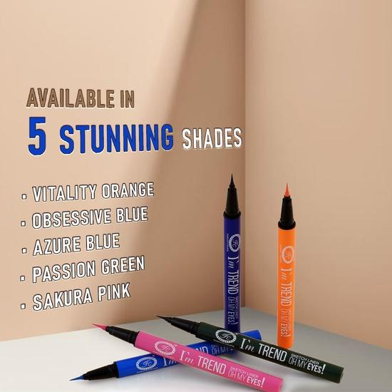 Fashion Colour I'm TREND SKETCH LINER ~ Oh My Eyes | Szybkoschnący | Długotrwały | Nierozmazujący się | Na dzień i na noc| (01 SAKURA RÓŻOWY, 0,7 ML)