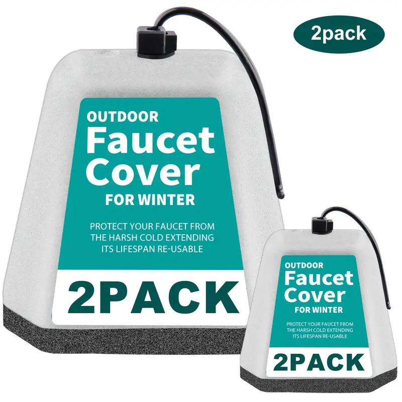 

2-pack heavy-duty outdoor faucet protectors - extreme cold protection, suitable for US and European faucets, easy to install win белый