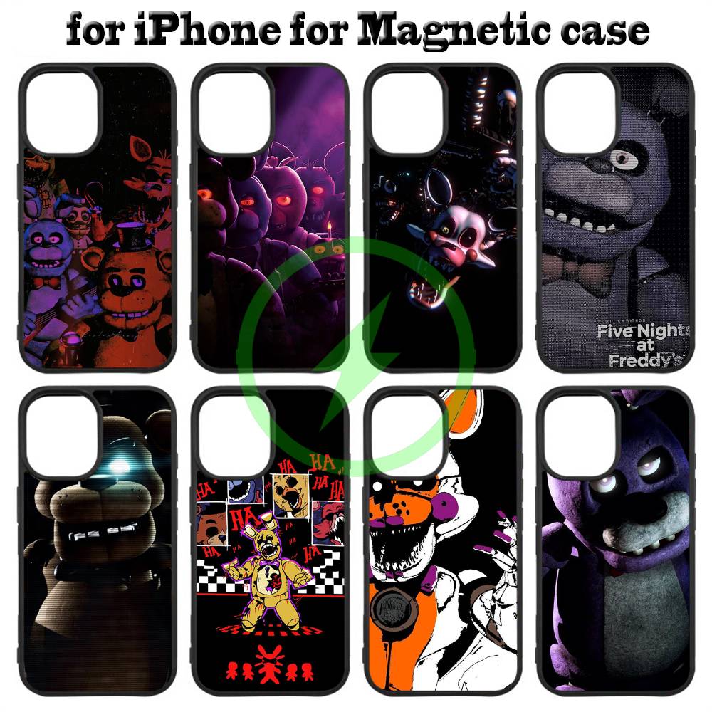W-Fnaf-e-Fives-nights-At-Freddys Für Magsafe Kabelloses Ladecase Für iPhone 17 16 15 14 13 12 11 15 Pro Max Magnetische Abdeckung