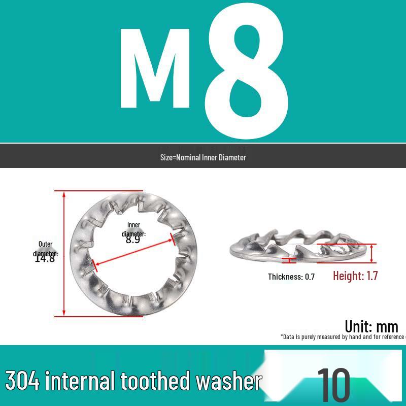Iron Serrated Locking Washer Set with Anti-Loosening Shims