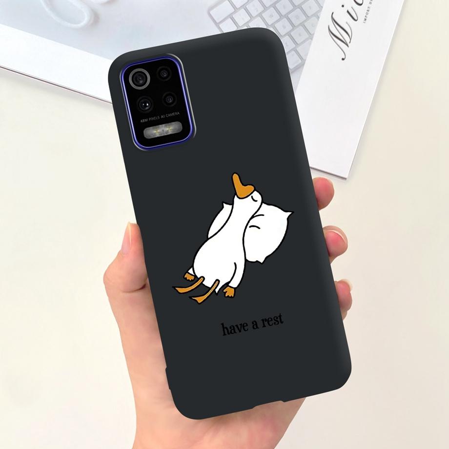 For LG K52 Q52 2020 Phone Case Soft Matte Silicone Capa For LGK52 LGQ52 2020 Funda Goothic Style Cartoon Back Cover Cute Pattern