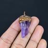 Amethyst Pendant Gemstone Jewelry, Copper Electroformed Pendant, Gift For Women Handmade Pendant