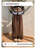 Coffee-Colored Chenille Wide-Leg High-Waisted Pants for Women - Autumn/Winter 2026 Plus Velvet Petite Loose Casual Sweatpants