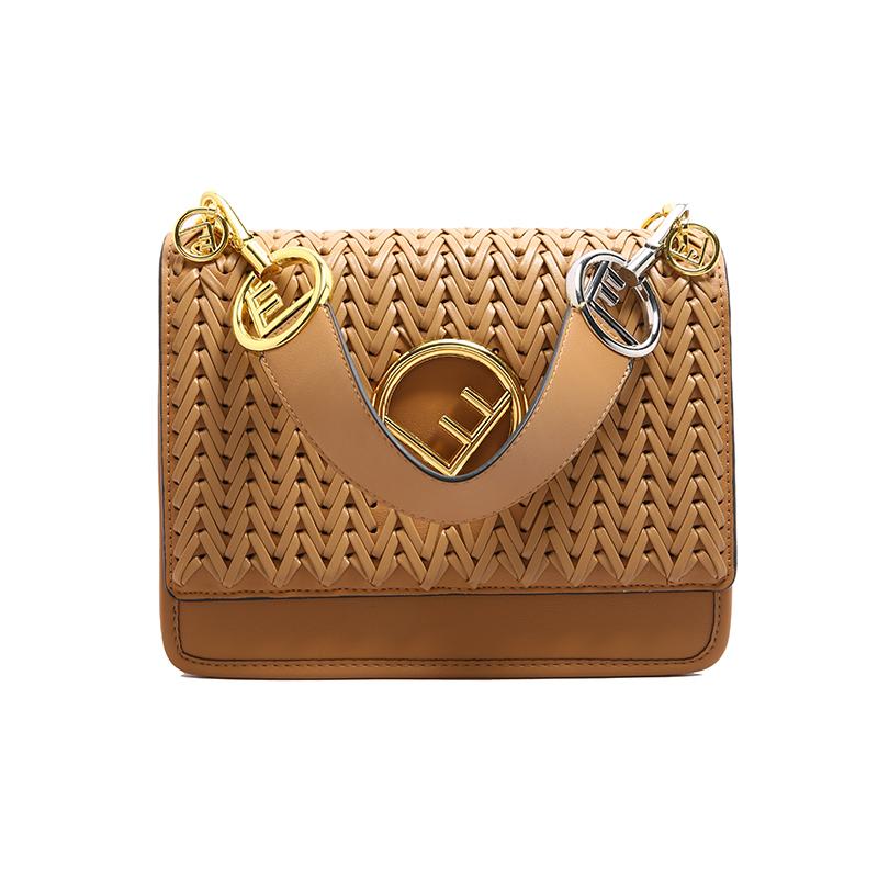 

Новая французская модная сумка-ракушка премиум-класса, портативная на плечо, кроссбоди, плетеная маленькая квадратная сумка 25*19*8 хаки