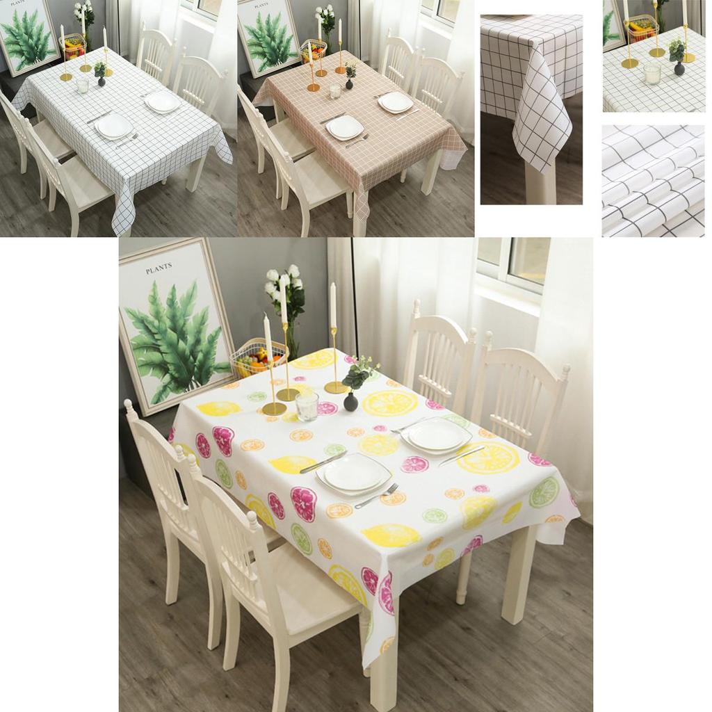 Plaid Peva Tablecloth Waterproof And Oil-proof For Home Dining**