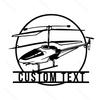 Custom RC Airplane Metal Wall Art Personalized Name Sign Home Decor