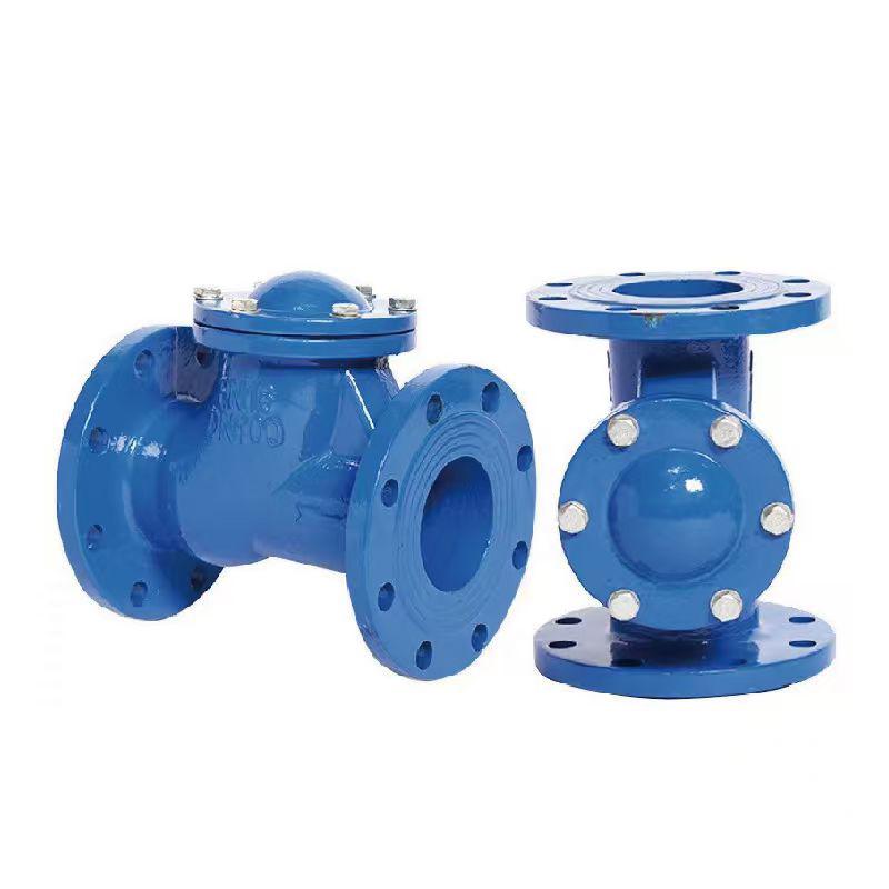 Ductile Iron Flanged Ball Sewage Check Valve - Grooved One-Way Pipeline Valve