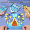Kit per aeroplani di carta con 12 design classici, Carta origami colorata, Aeroplani da record mondiale, Aeroplani per studenti scolastici(Scava