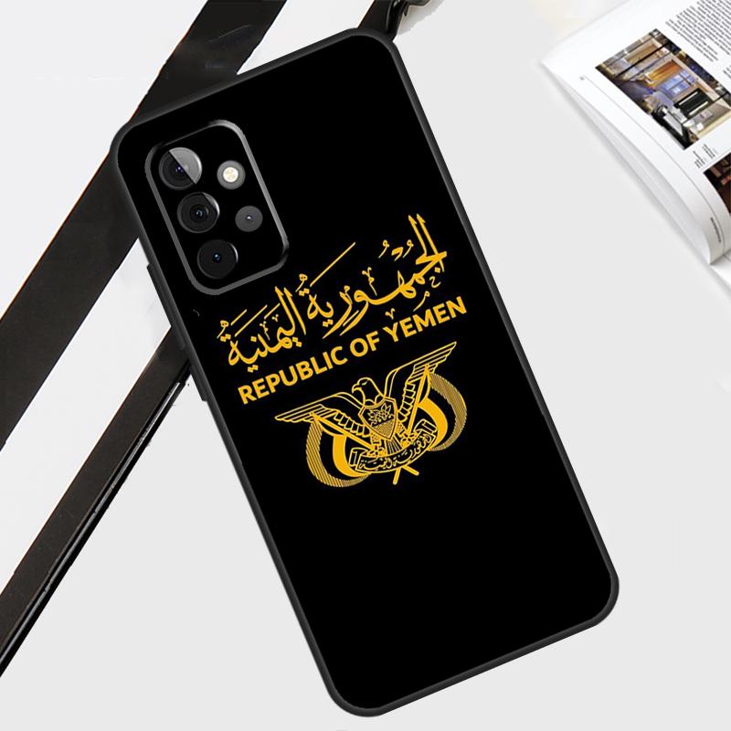 Yemen Coat of Arms Flag Case For Samsung Galaxy A55 A35 A15 A56 A36 A26 A16 A06 A54 A34 A14 A12 A22 A32 A52 A13 A53