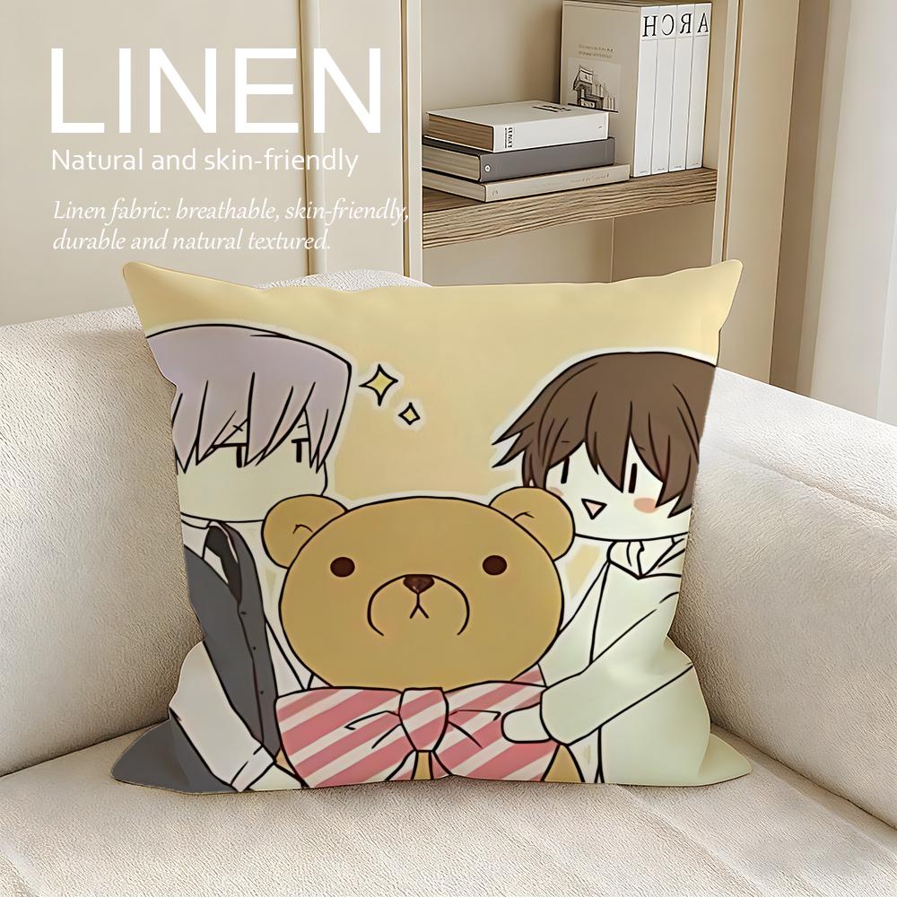 Anime Junjou Romantica Cushion Cover Pillowcase Set Pcs x x Breathable Washable Sofa Cushion Cover