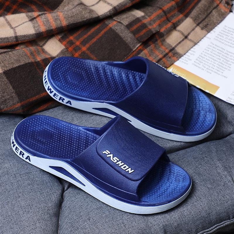 Men's slippers summer outerwear one-word thick-bottomed indoor dormitory sandals student fashion outdoor slippers