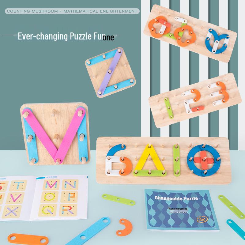 

Wooden Educational Stacking Rings for Baby Cognitive & Shape Matching Development