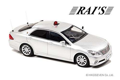 RAI'S 1/43 Scale Toyota Crown (GRS202) 2014 Tokyo Metropolitan Police Department Security Division Guard Vehicle, Silver, Finished Model, H7431403