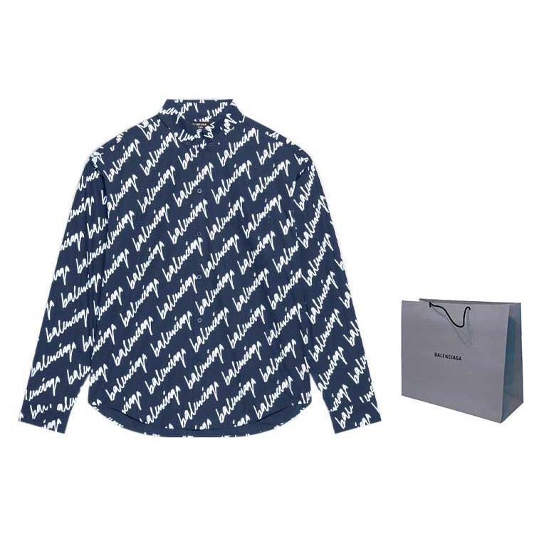 Balenciaga logo-print shirt 662983TLLJ48502