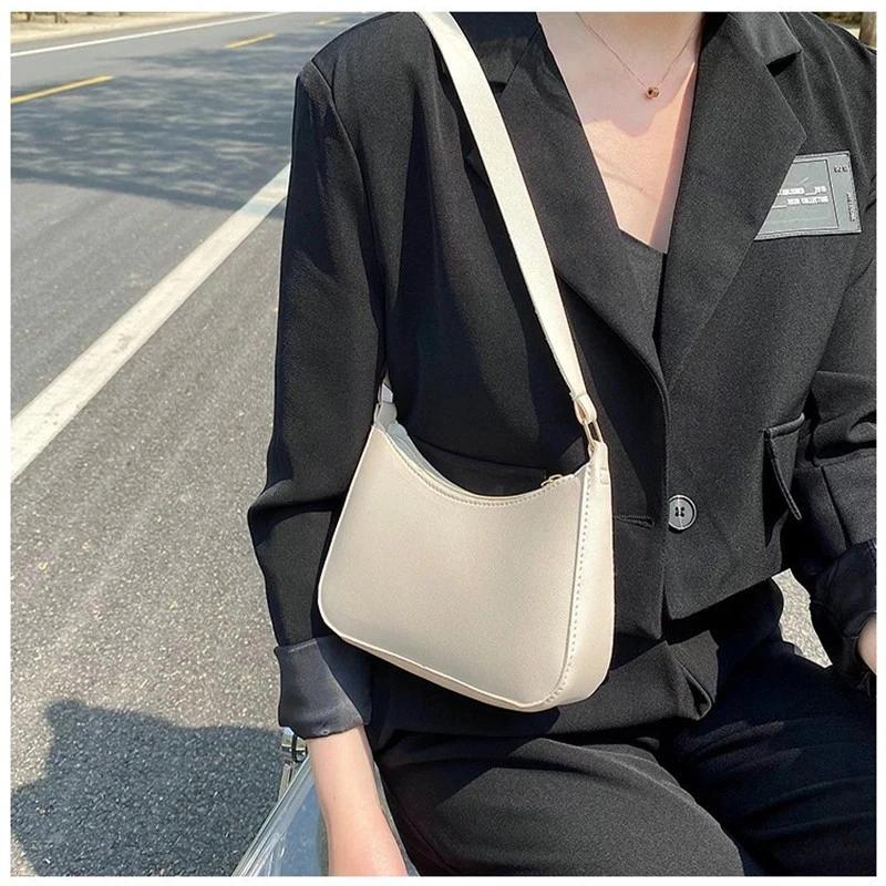 New fashion female bags retro solid color plutonium leather shoulder axillary casual female  bags
