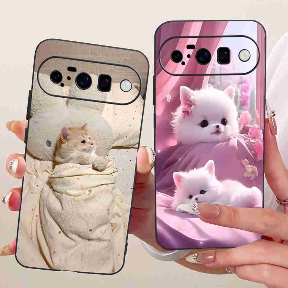 For Google Pixel 10 5G GK2MP Case Silicone TPU Black Cover For Google Pixel10 GLBW0 GL066 Retro Animal Cartoons Phone Cases Capa