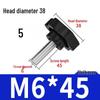 Sexpunkts gummihuvud plastvred bult handtag (M4-M12)