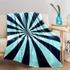Blue and Black Geometric Starburst Pattern blanket for Living Room blanket, suitable for use in the bedroom, living room, on the sofa