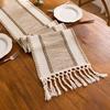 Bohemian Table Runner Striped Table Runner with Tassels Rustic Fringed Table Runner for Home Farmhouse Dining Table Decor