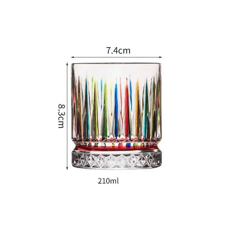

Color Beer Mug Glass 2025 Latest Italian Style Royal Nobility Old Fashioned Wine Tasting Cup Hand Painted Scotch Whiskey Glasses 200-500ml