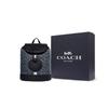 Coach Dempsey 26 Classic Floral Drawstring Snap Closure Backpack Women backpack Dark-Blue CE601-SVVGD