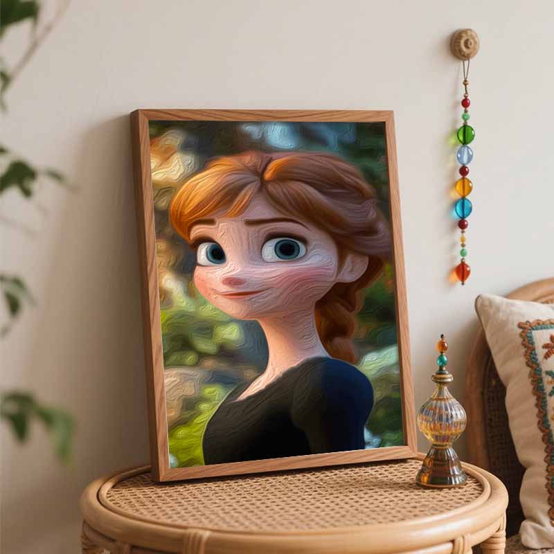 Disney Anna Paint By Number Kit Portrait Drawing Canvas DIY Picture Home Decor Modern Wall Art Gift For Fans Unique Hobby Crafting Decor